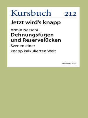 cover image of Dehnungsfugen und Reservelücken